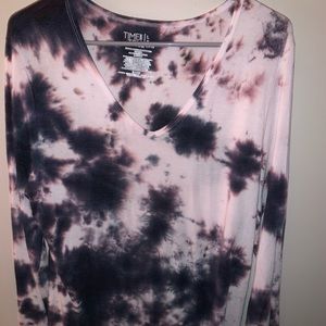 TIME AND TRU Long sleeve tie dyed shirt